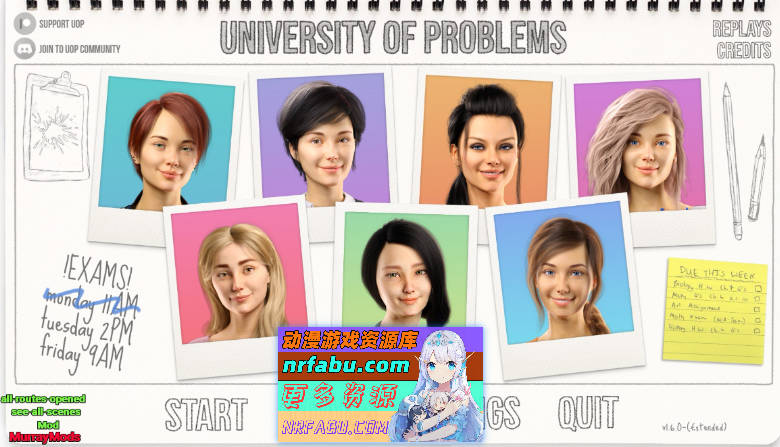 学院情缘 University of Problems v1.6.0 扩展版 汉化作弊版+画廊解锁 [更新/大后宫/黑丝腿控][12G]